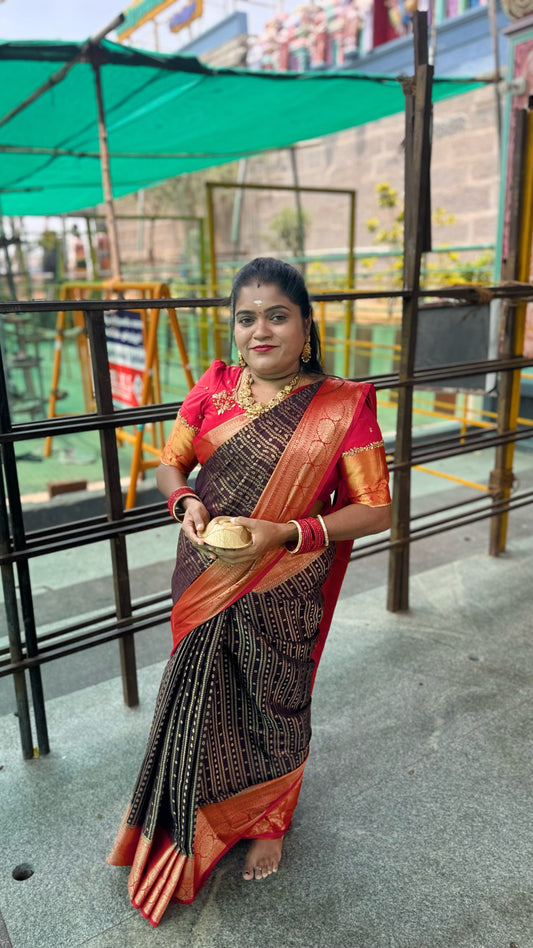 WARM SILK SAREE ( combination )