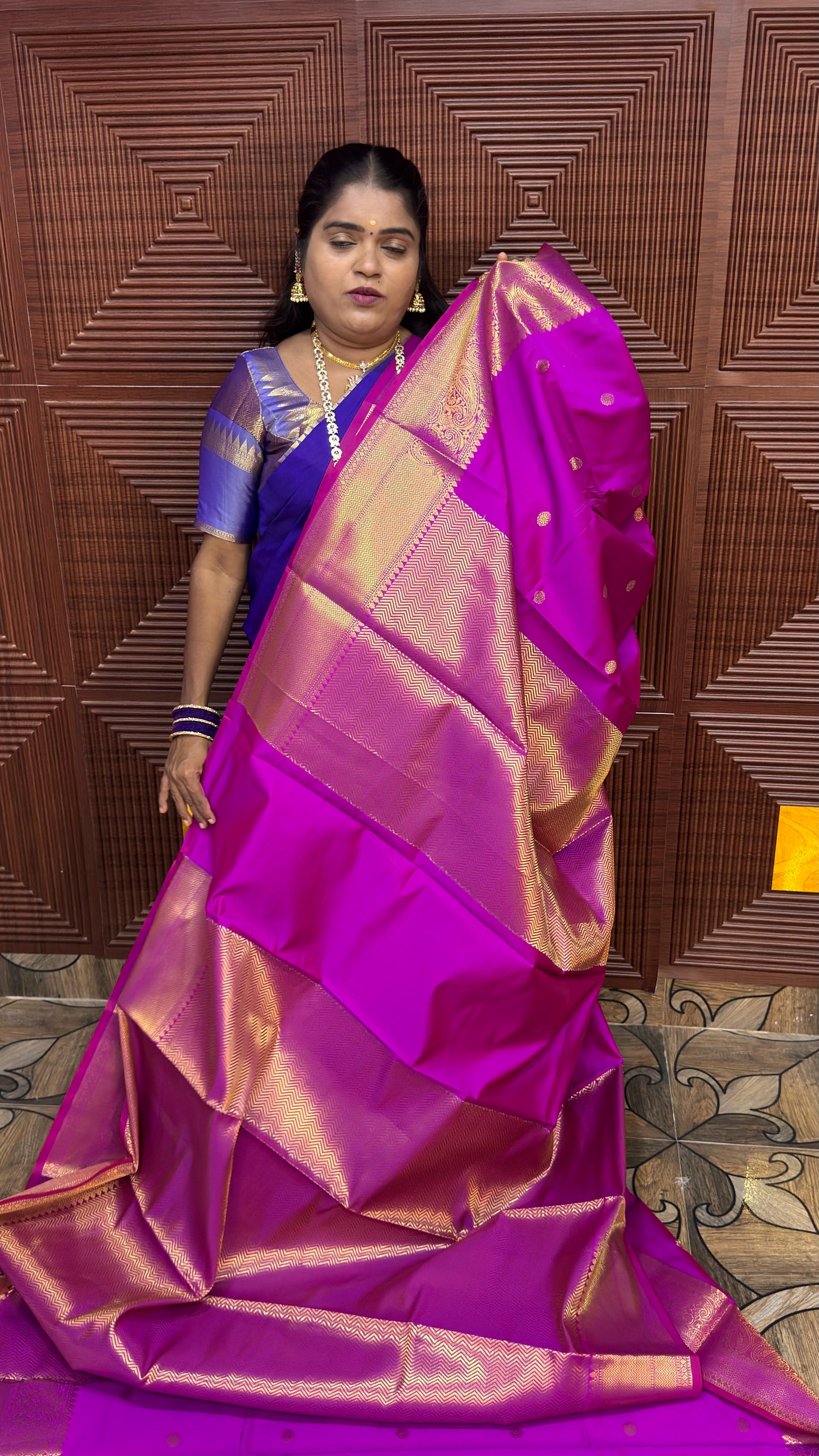 BANARASI SOFT SILK (Dark pink )