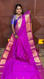 BANARASI SOFT SILK (Dark pink )