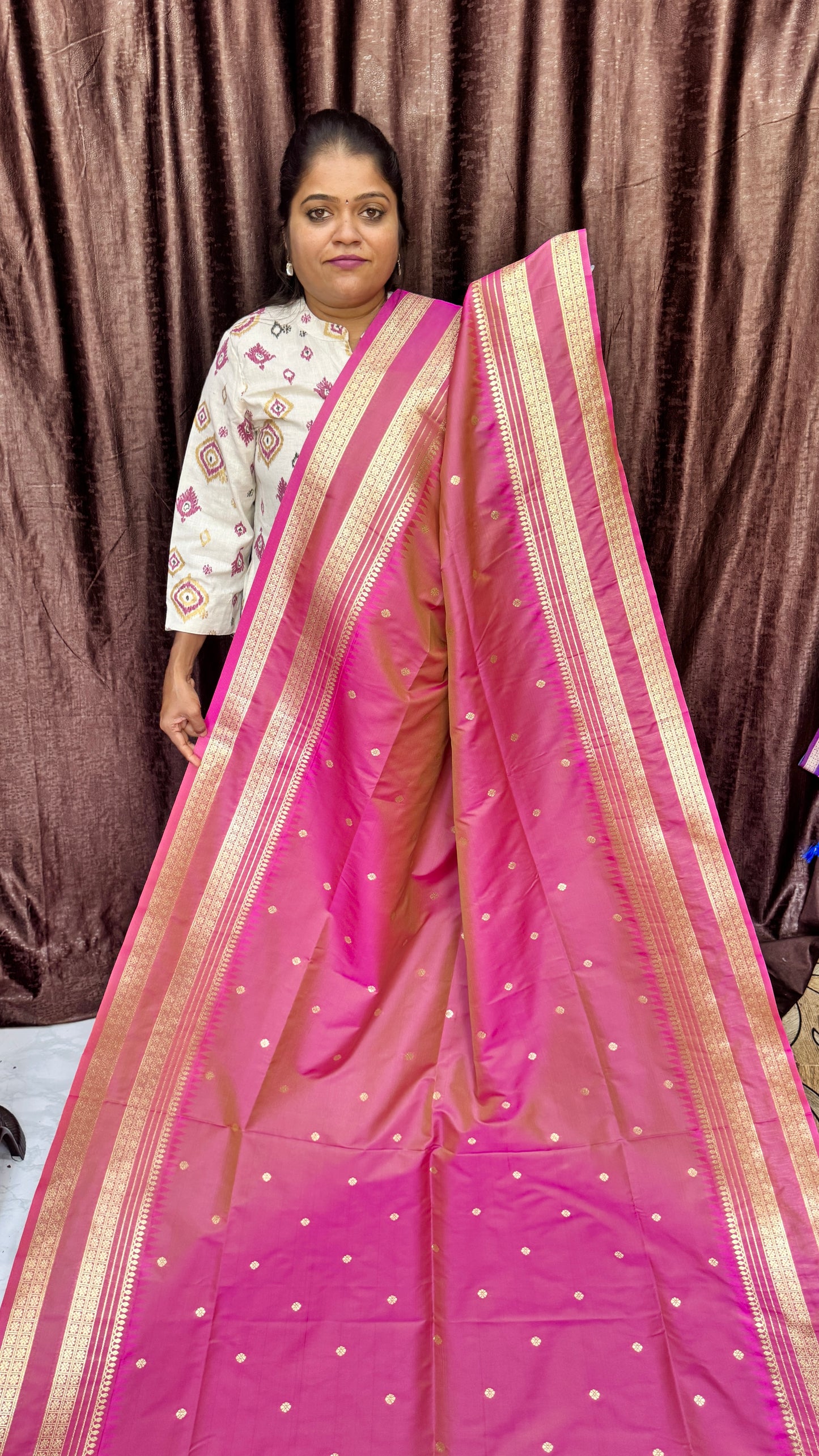 KANCHI SILK SAREE ( pnk)