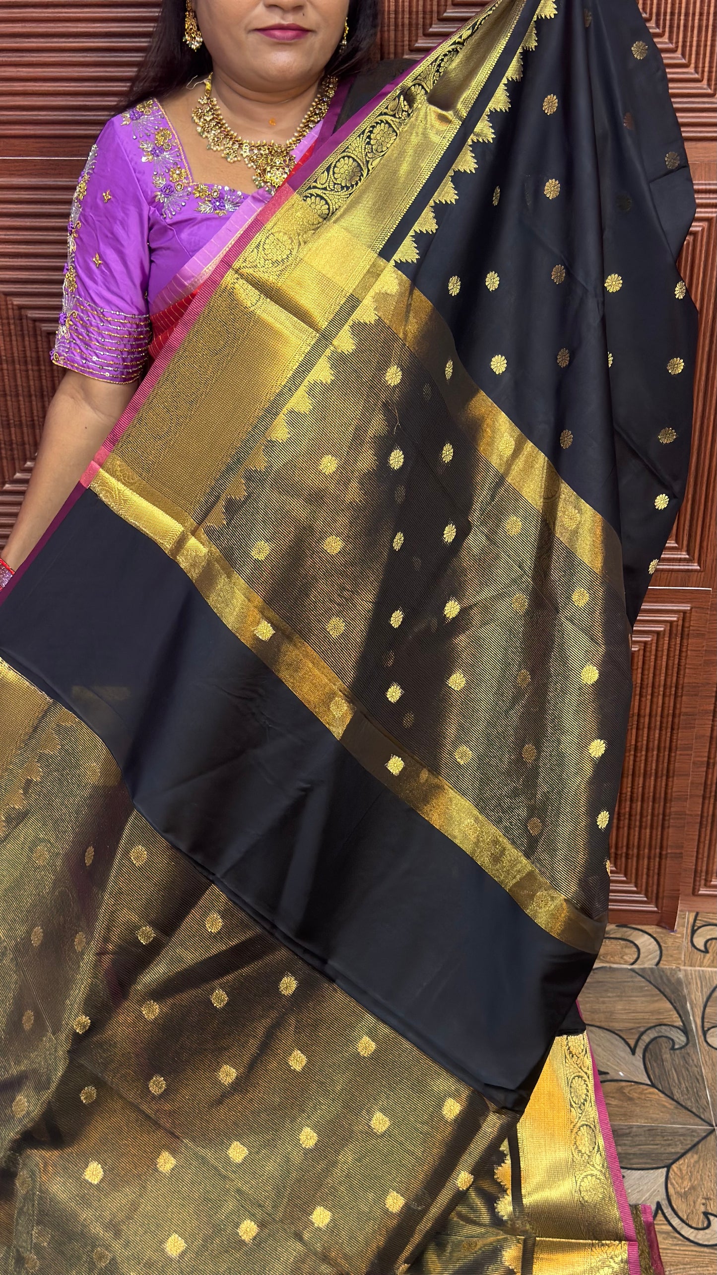 KATTAN SILK SAREE (black )