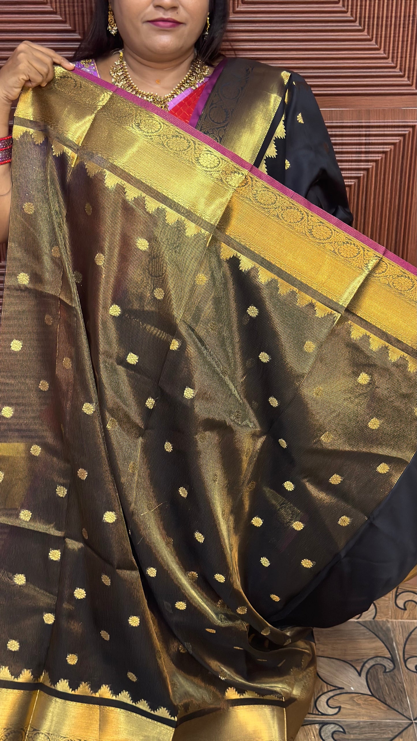 KATTAN SILK SAREE (black )