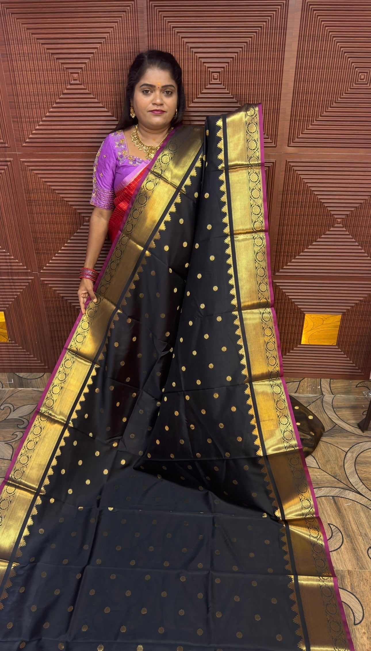 KATTAN SILK SAREE (black )