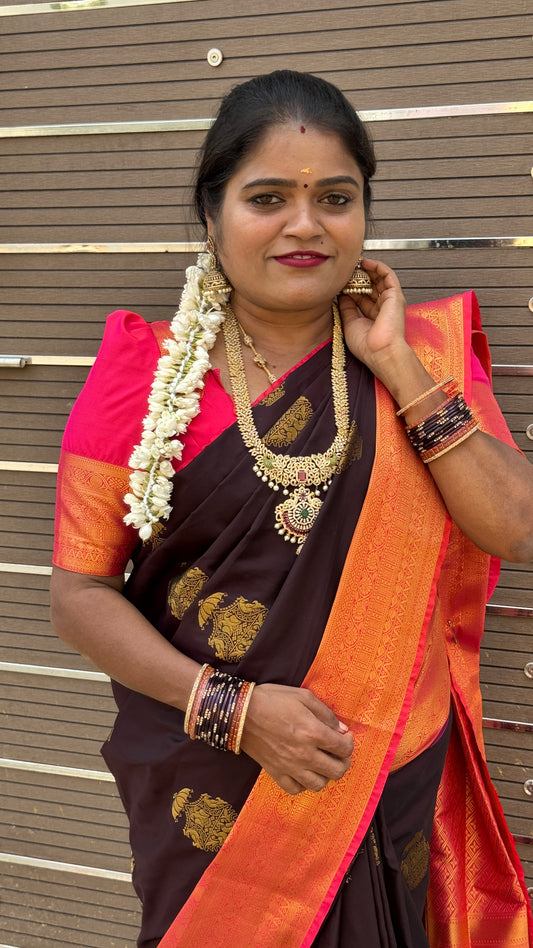 PREMIUM KANCHI SILK SAREE (br)