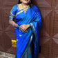 KANCHI SOFT SILK SAREE ( TE- BLUE) PRE BOOKING 3 WEEKS DISPATCH