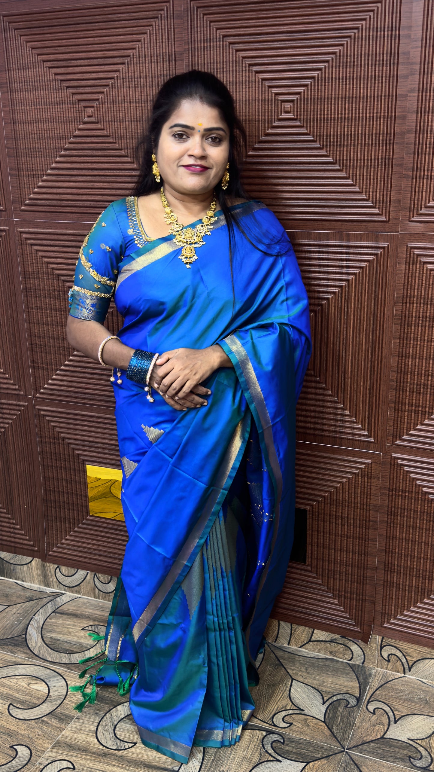 KANCHI SOFT SILK SAREE ( TE- BLUE) PRE BOOKING 3 WEEKS DISPATCH
