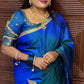 KANCHI SOFT SILK SAREE ( TE- BLUE) PRE BOOKING 3 WEEKS DISPATCH