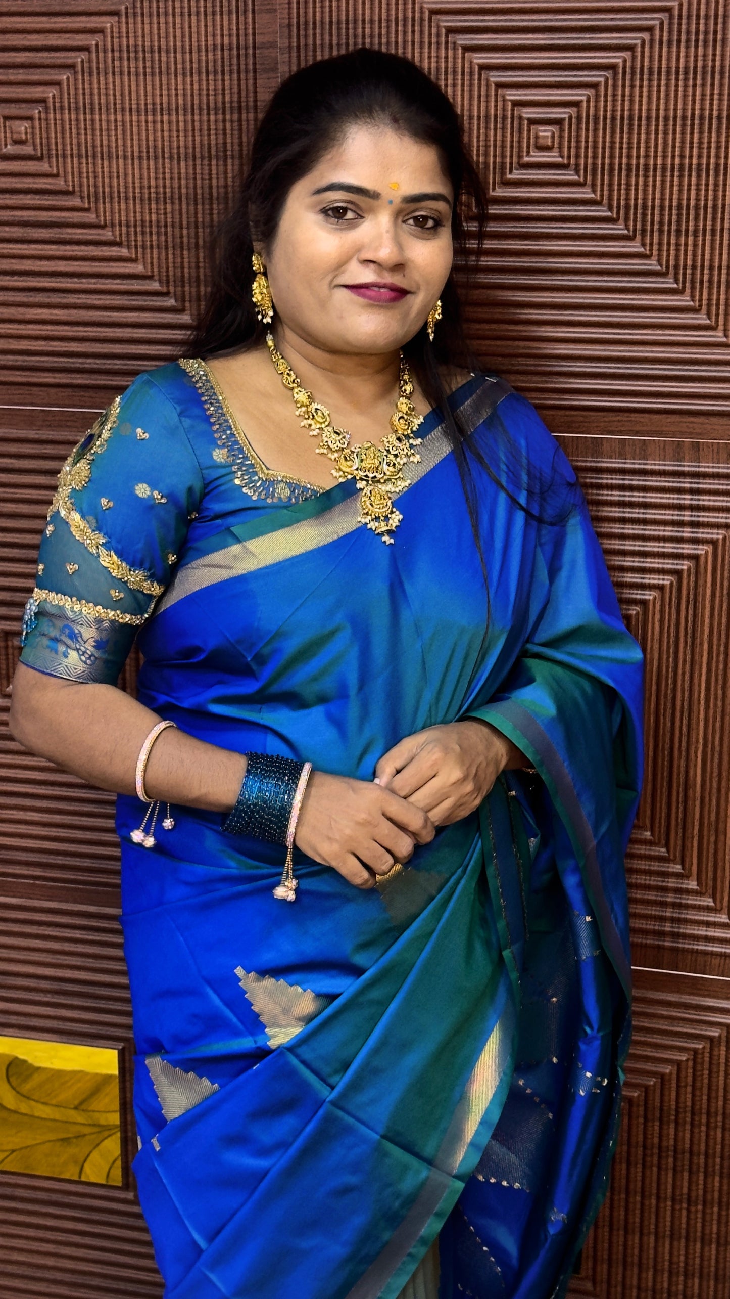 KANCHI SOFT SILK SAREE ( TE- BLUE) PRE BOOKING 3 WEEKS DISPATCH