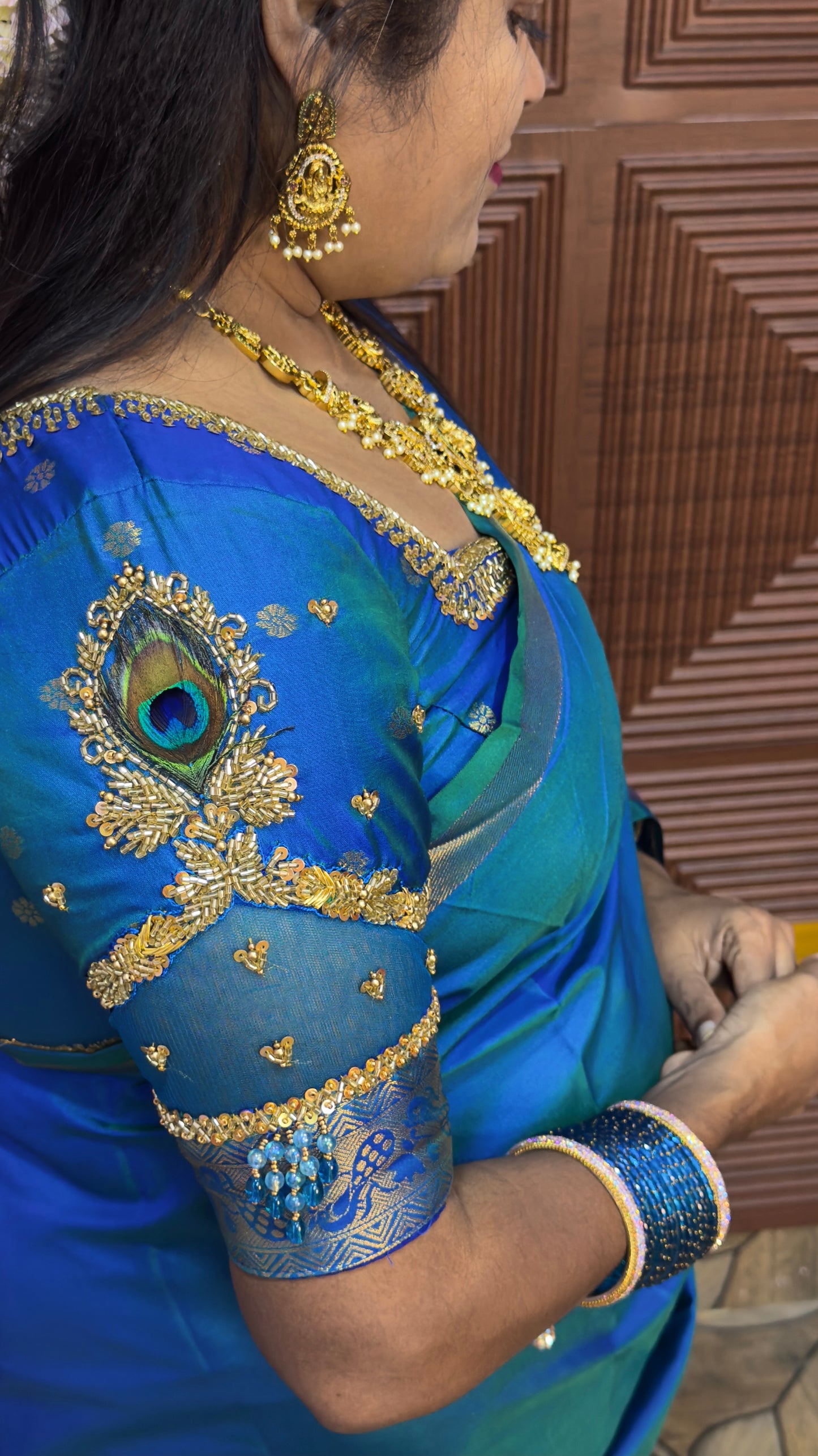 KANCHI SOFT SILK SAREE ( TE- BLUE) PRE BOOKING 3 WEEKS DISPATCH