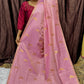 KANCHI SILK SAREE ( baby  pink)