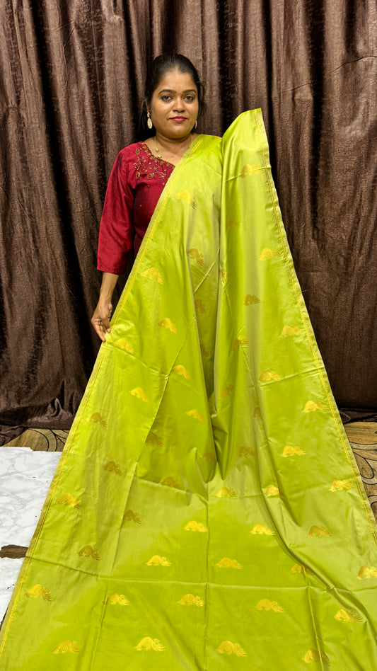 KANCHI SILK SAREE ( lite green )