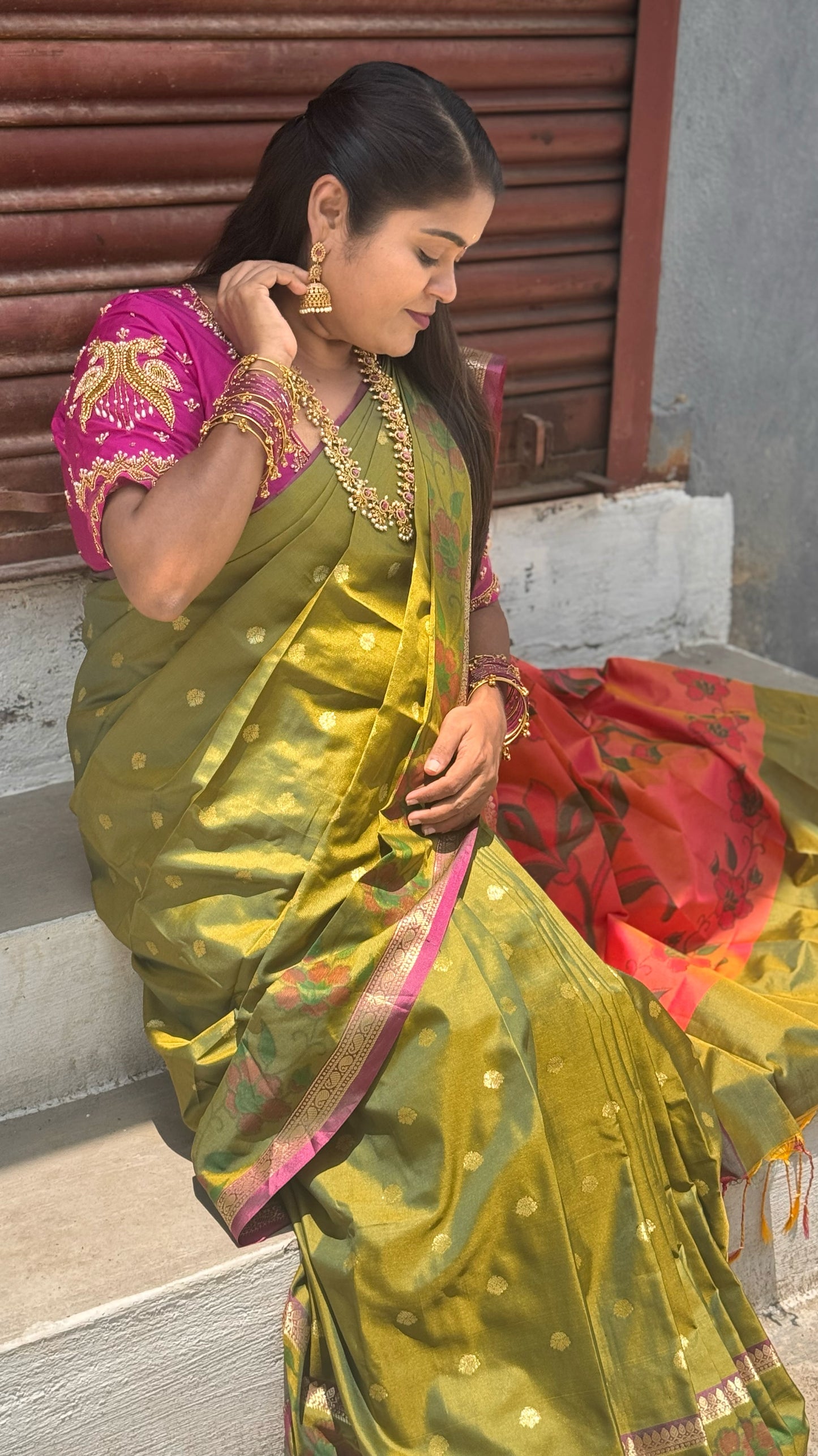 BANARASI SOFT SILK ( meh green )