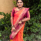 KANCHI SOFT SILK SAREE( pink / Orange)
