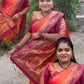 KANCHI SOFT SILK SAREE( pink / Orange)