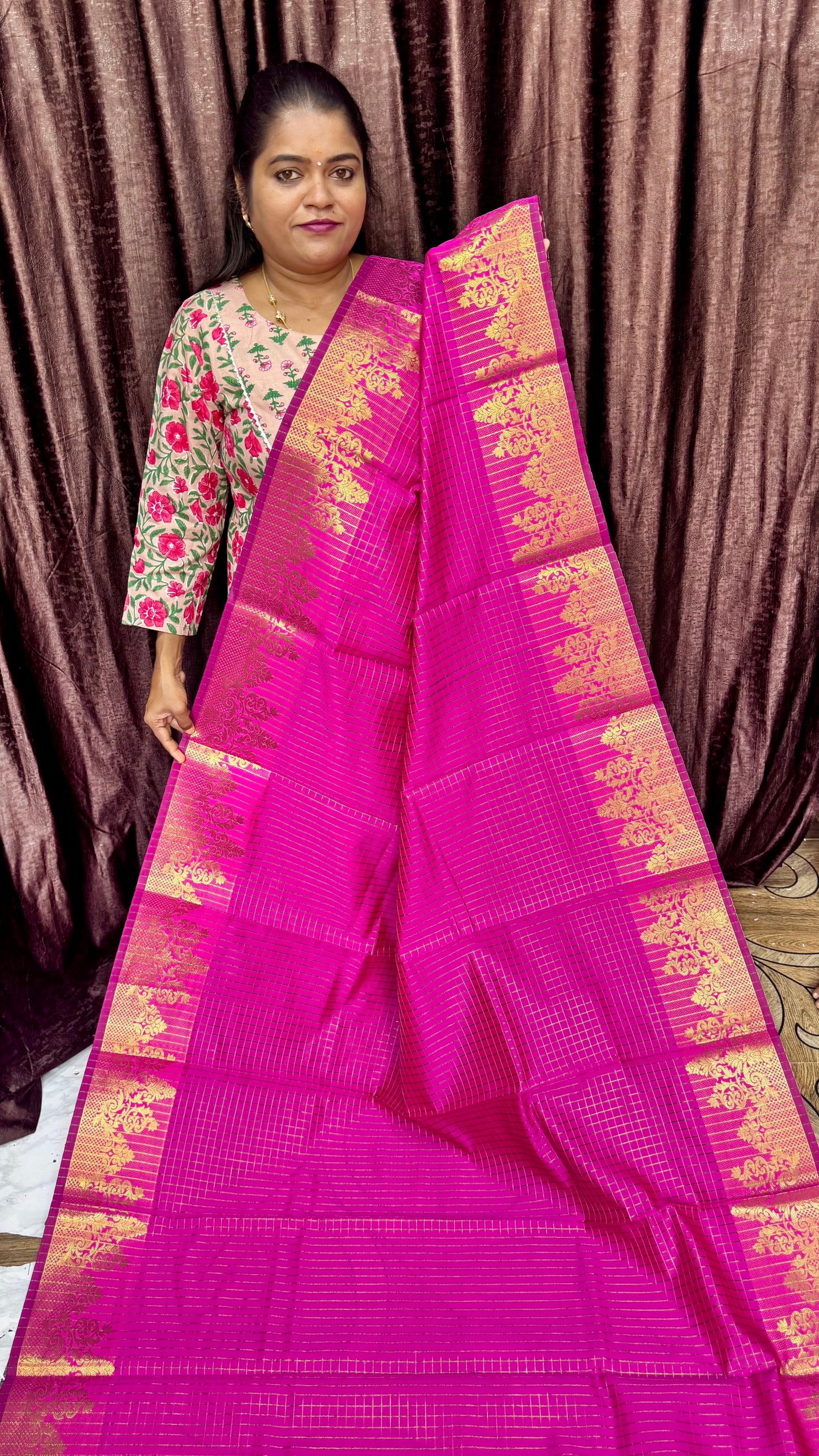 BANARASI SOFT SILK SAREE (R PINK)