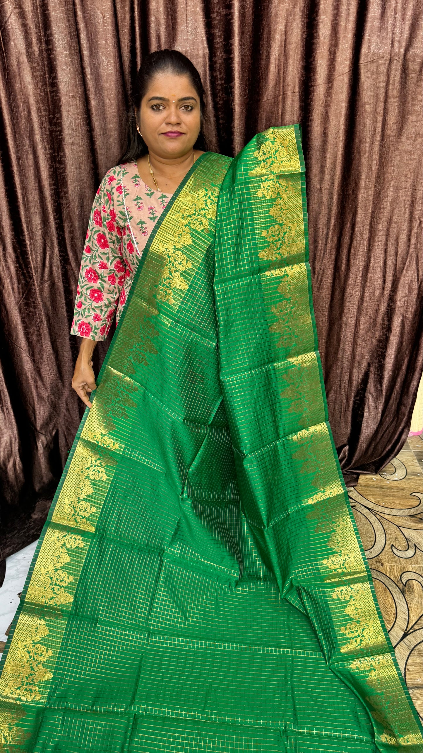 BANARASI SOFT SILK SAREE (GREEN)