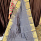 BANARASI SOFT SILK SAREE  GREY