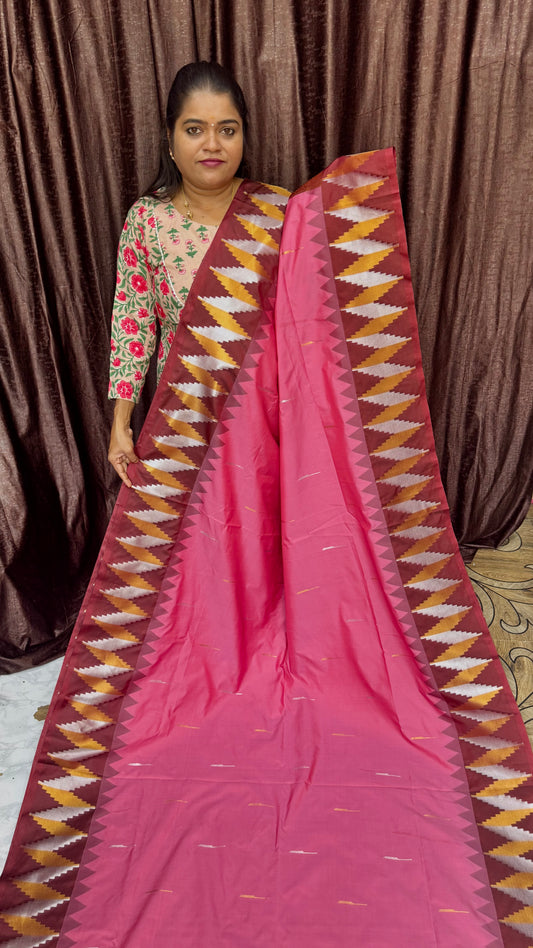 KANCHI SOFT SILK SAREE pink