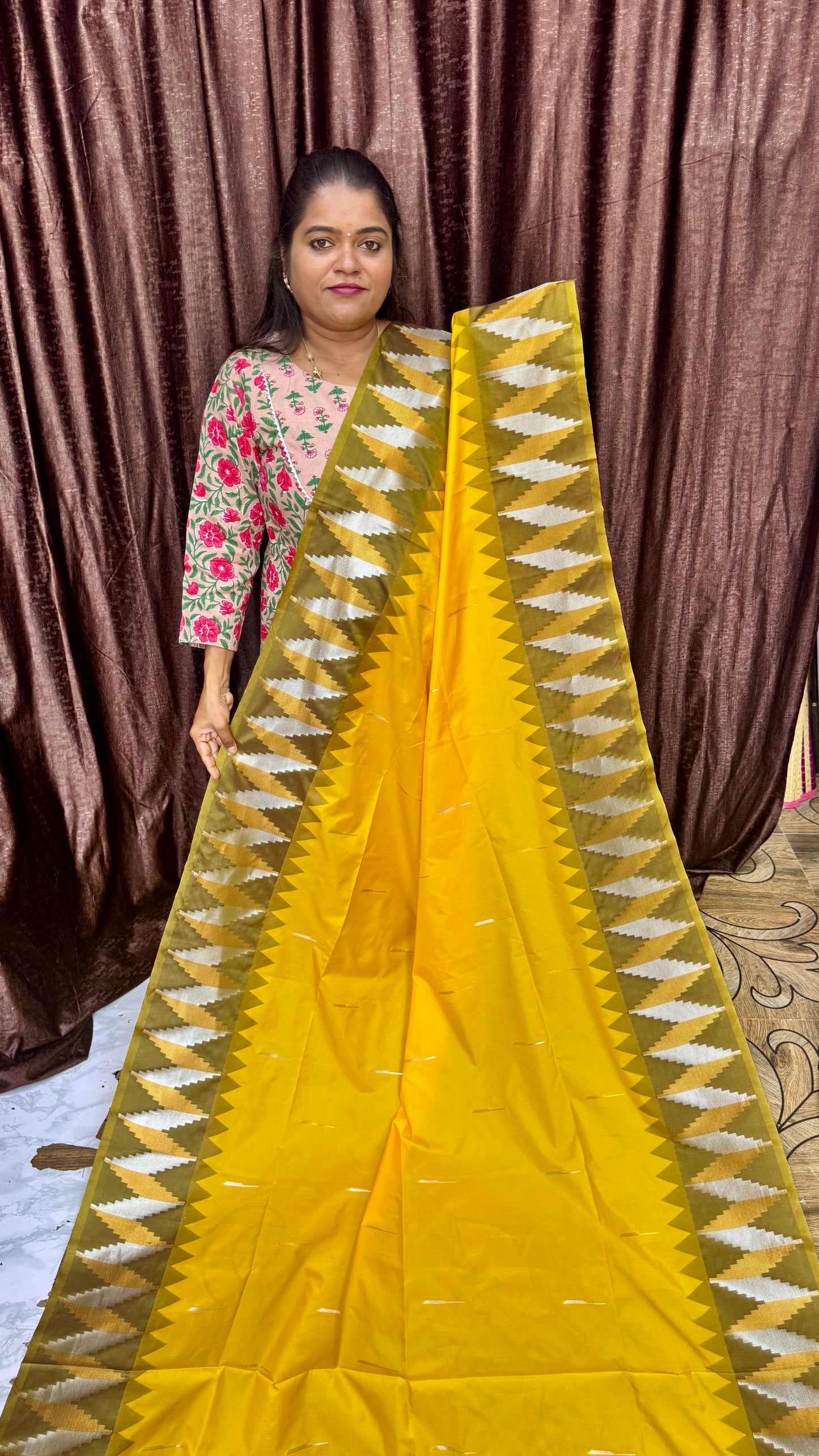 KANCHI SOFT SILK SAREE yellow