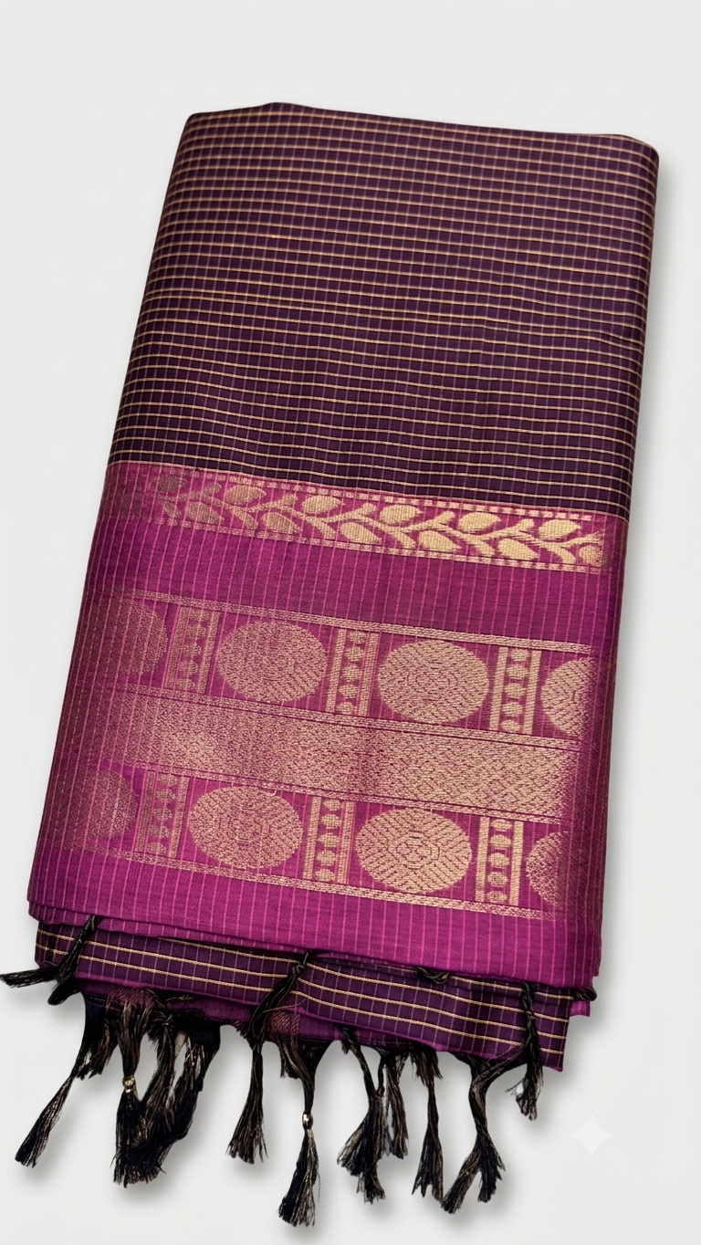 Kalyani Cotton saree ( CHECKED)