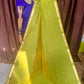 MAGESHWARI COTTON WITH CONTRAST BLOUSE (LIME)/ pre booking ( 15 days diaptch)