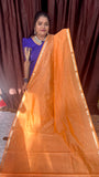 MAGESHWARI COTTON WITH CONTRAST BLOUSE ( LIGHT OR)