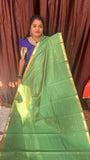 MAGESHWARI COTTON WITH CONTRAST BLOUSE (Mint)