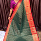 WARM SILK SAREE ( DARK GREEN)