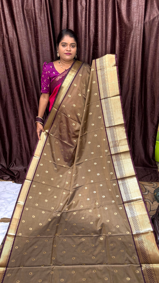 kATTAN SILK SAREE ( el grey) Pre Booking 10 to 15 Days Dispatch