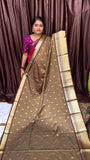 kATTAN SILK SAREE ( el grey) Pre Booking 10 to 15 Days Dispatch