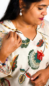 ✨ AVAASA KALAMKARI SIDE CUT KURTI  ( M to XXL )