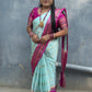Warm silk saree ( PINK BORDER )