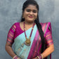 Warm silk saree ( PINK BORDER )