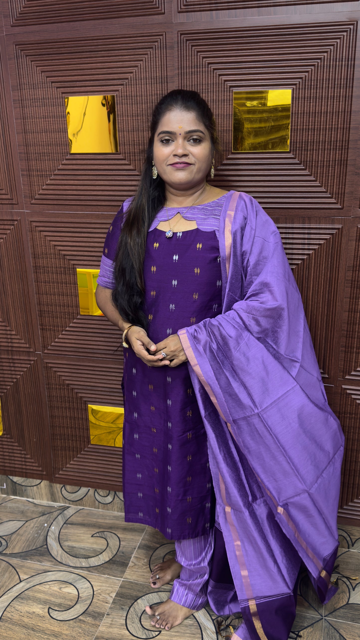 UnStitched raw silk material ( stiched available)