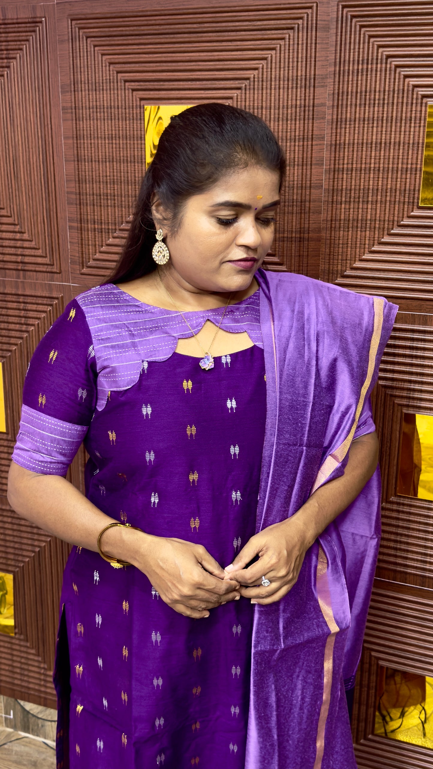 UnStitched raw silk material ( stiched available)