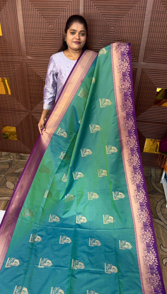 KANCHI SOFT SILK SAREE ( Mai Bl)( 4 week dispatch) / Pre booking available