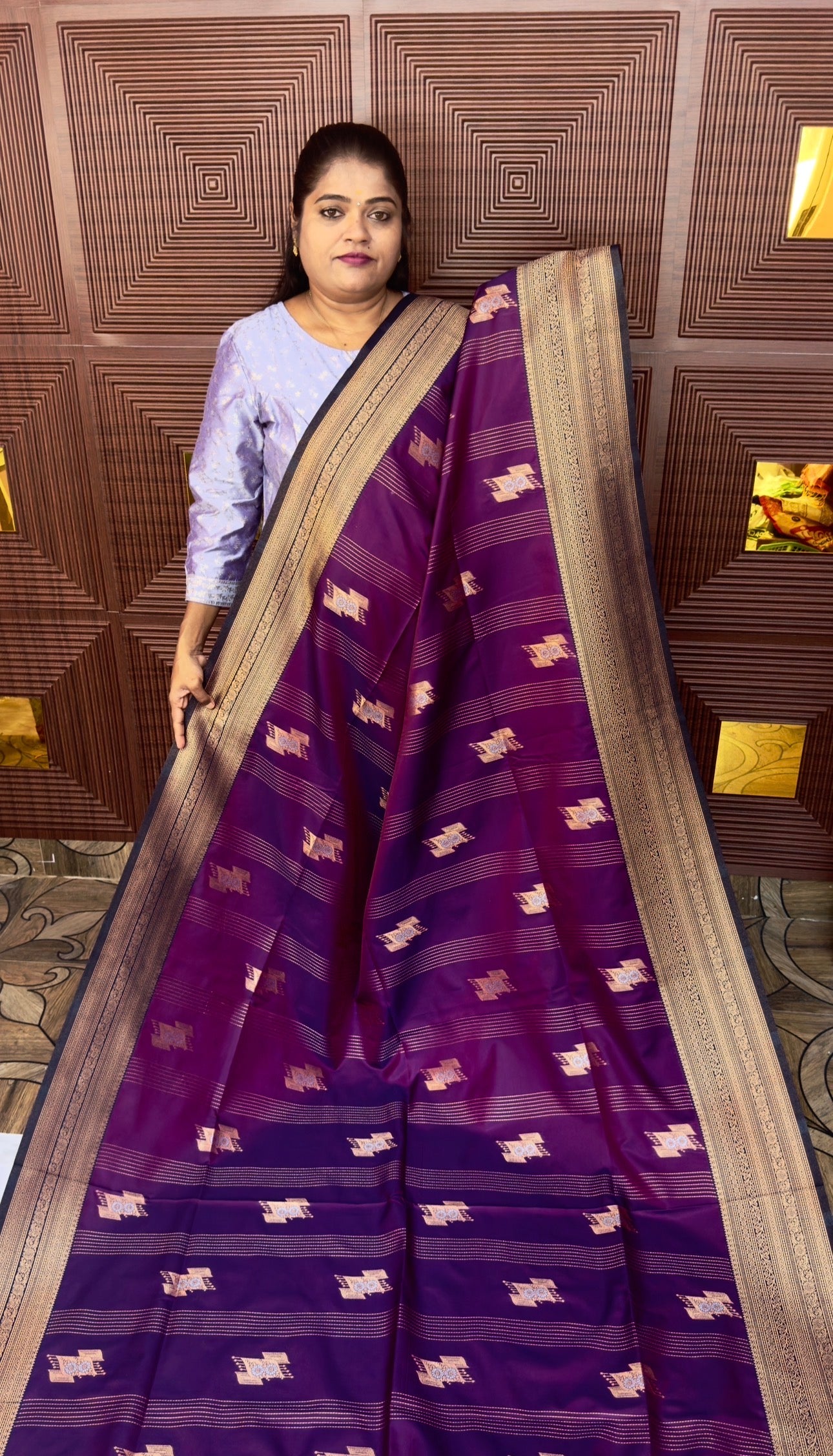 KANCHI SOFT SILK SAREE (Dark Purple)