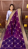 KANCHI SOFT SILK SAREE (Dark Purple)