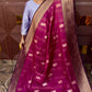KANCHI SOFT SILK SAREE ( Dar pin )