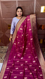 KANCHI SOFT SILK SAREE ( Dar pin )