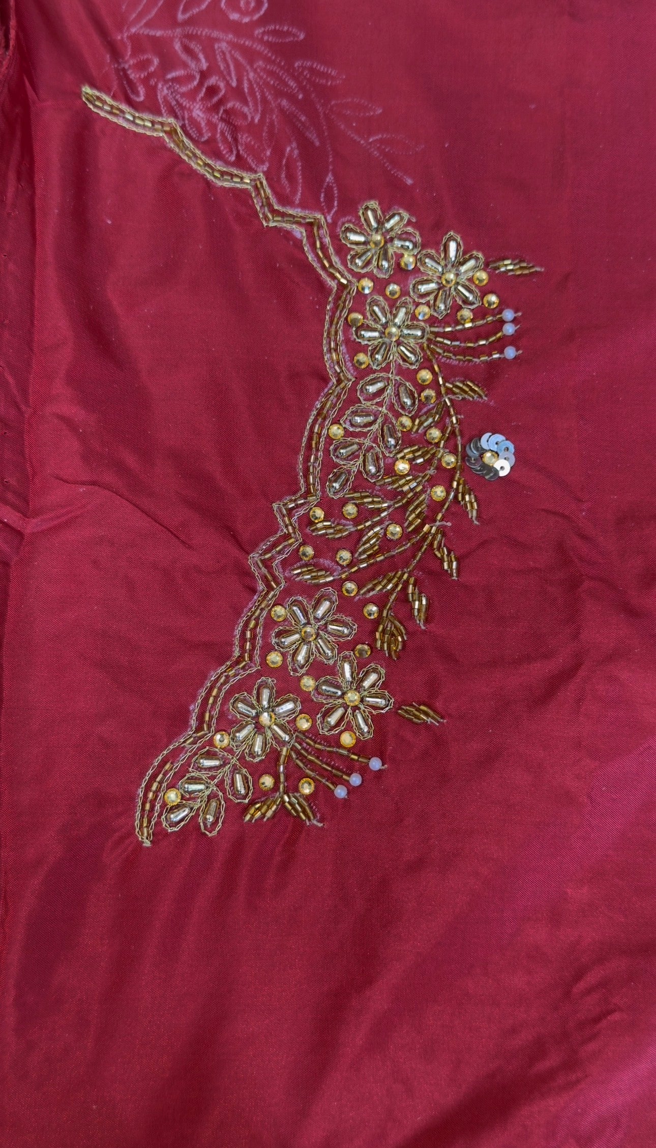 ✨ Elegant Aari Work Blouse Material ✨