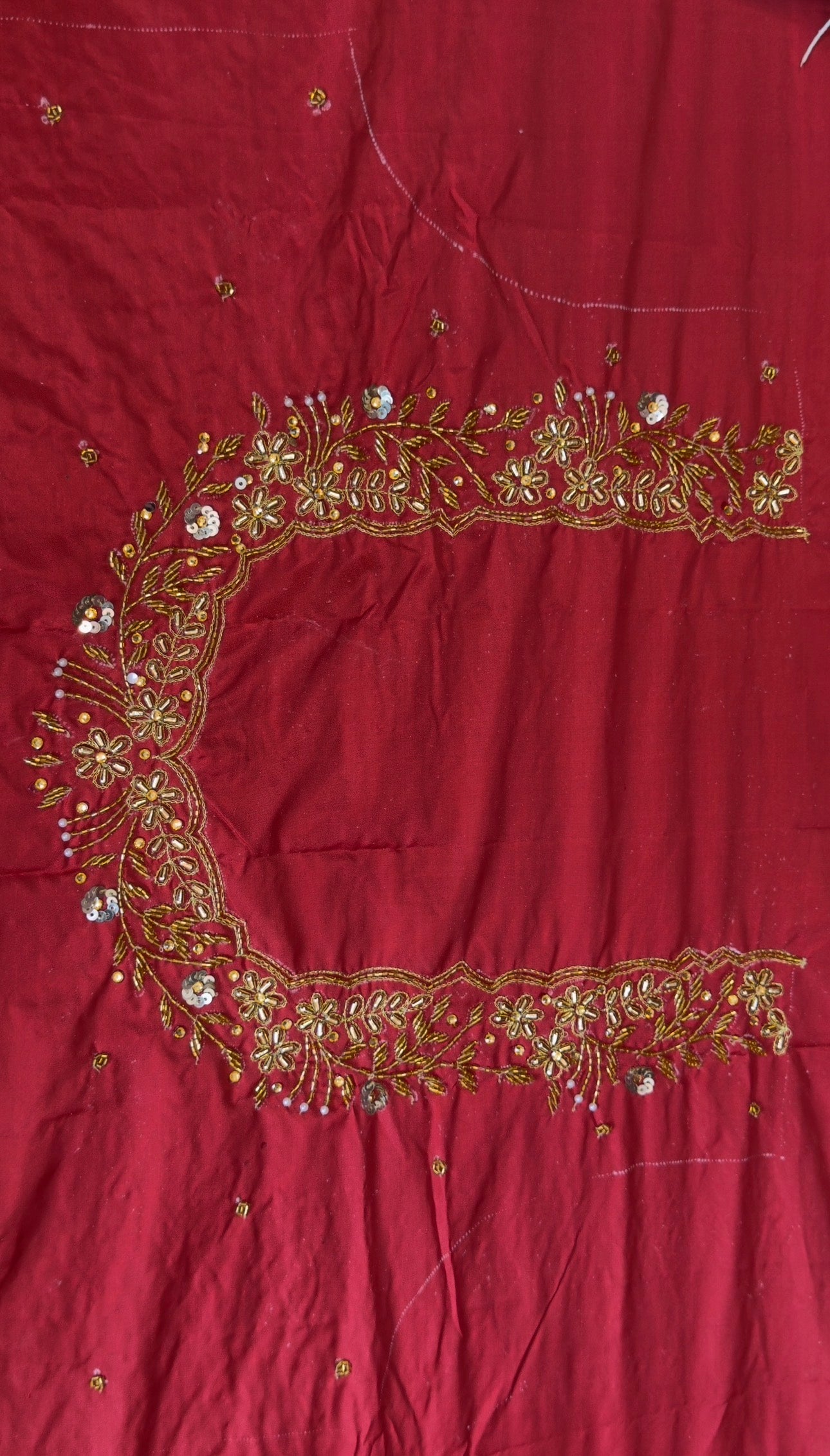 ✨ Elegant Aari Work Blouse Material ✨