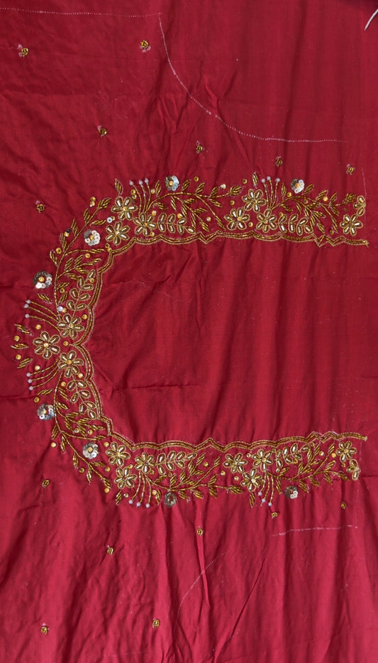 ✨ Elegant Aari Work Blouse Material ✨