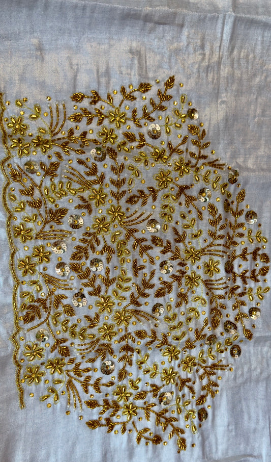 ✨ Elegant Aari Work Blouse Material ✨