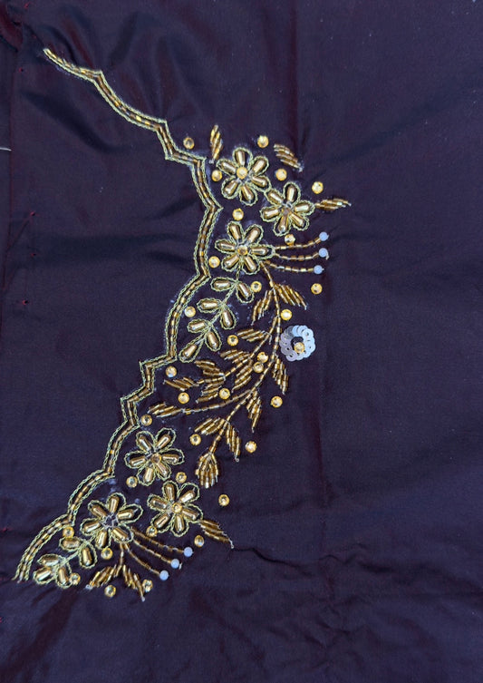 ✨ Elegant Aari Work Blouse Material ✨