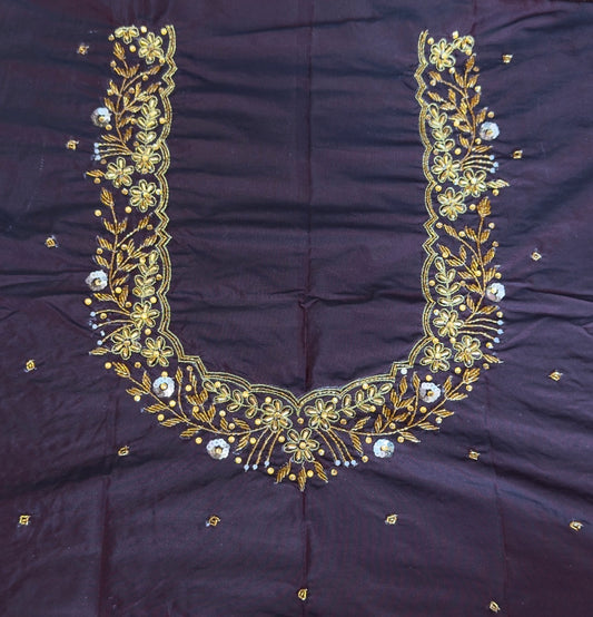 ✨ Elegant Aari Work Blouse Material ✨