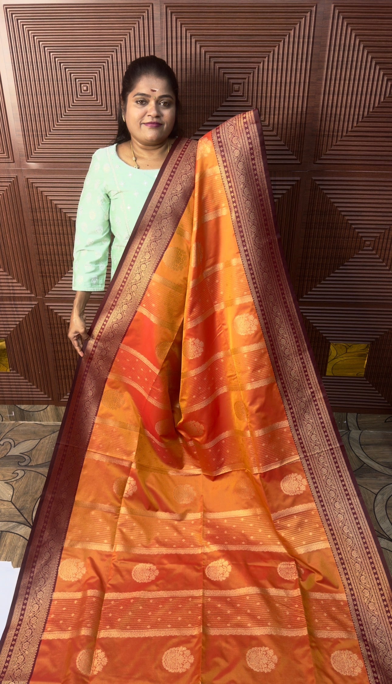 KANCHI SOFT SILK SAREE (Sunrise )