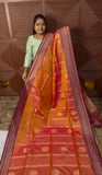 KANCHI SOFT SILK SAREE (pnk / orange)