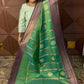 KANCHI SOFT SILK SAREE (gr blu)