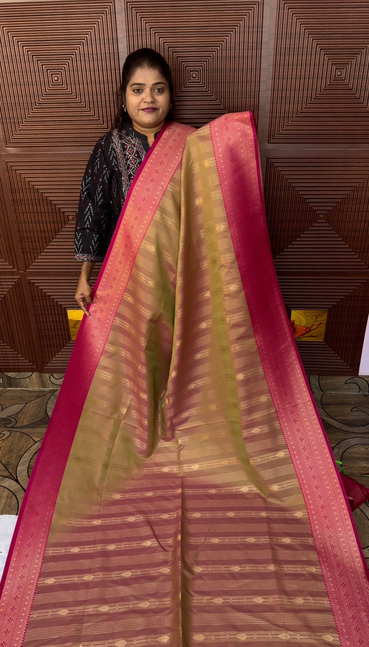 KANCHI SOFT SILK SAREE ( gen/pnk)